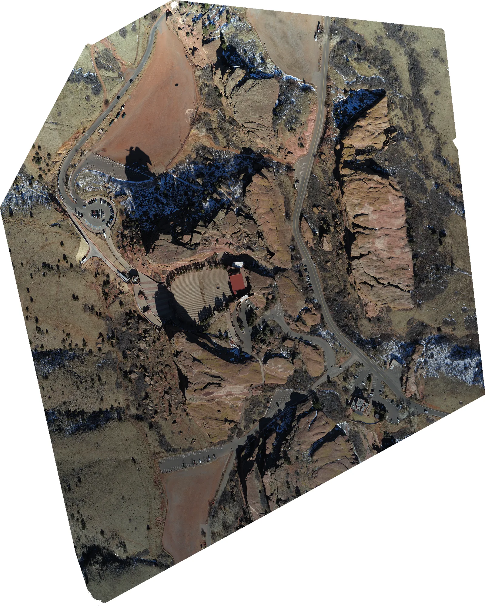 Drone orthomosaic of Red Rocks, Colorado — 6.6 cm/pixel GSD